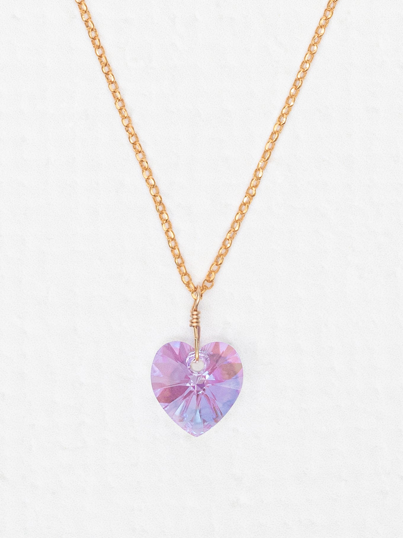 The Shimmer Heart Necklace for Kids delights with a crystal heart. – Holly  Yashi
