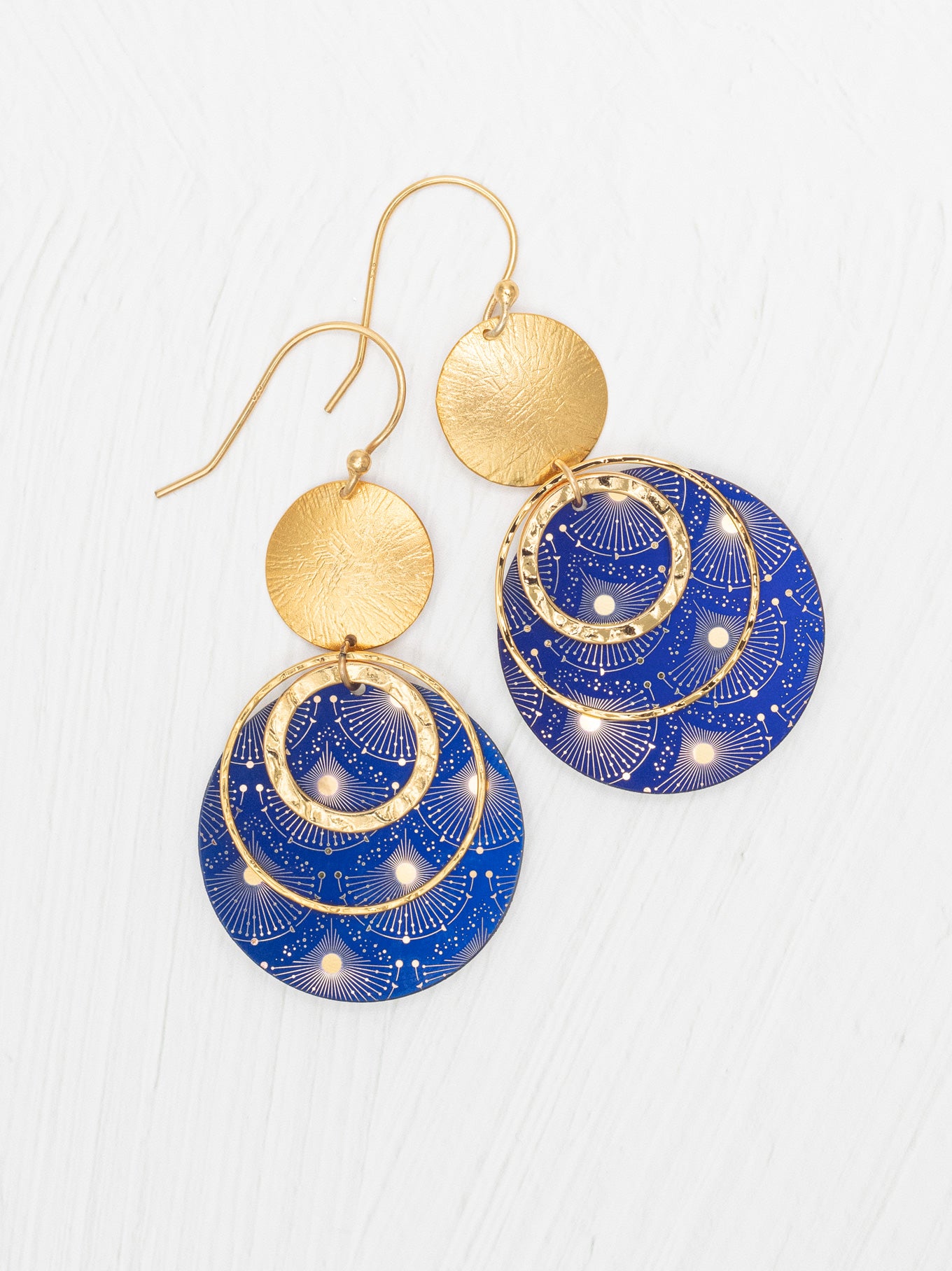 Atlas Earrings: Cosmic gold and niobium discs – Holly Yashi