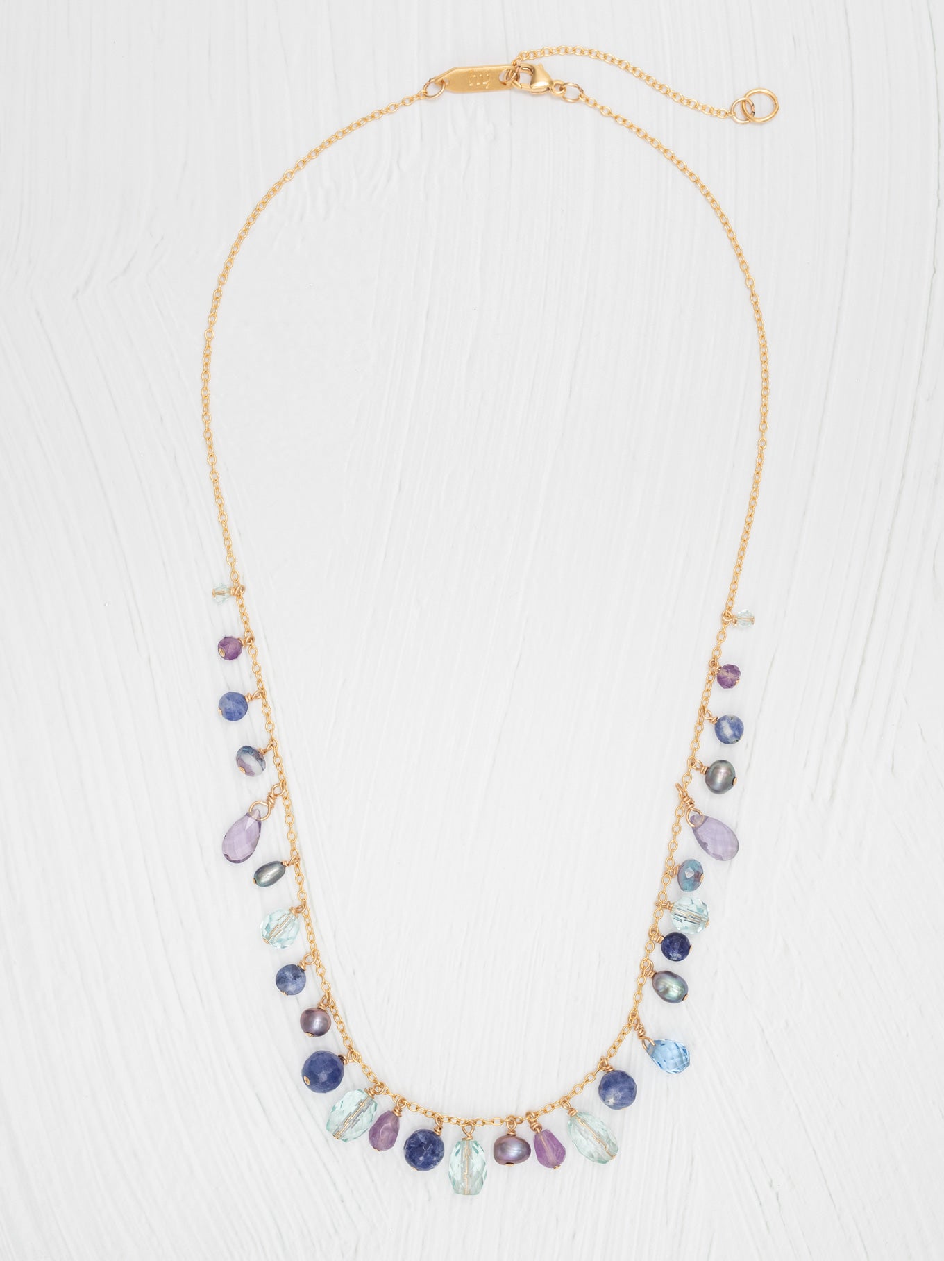 Lorie Necklace: A Symphony of Amethyst, Sodalite & Pearls – Holly