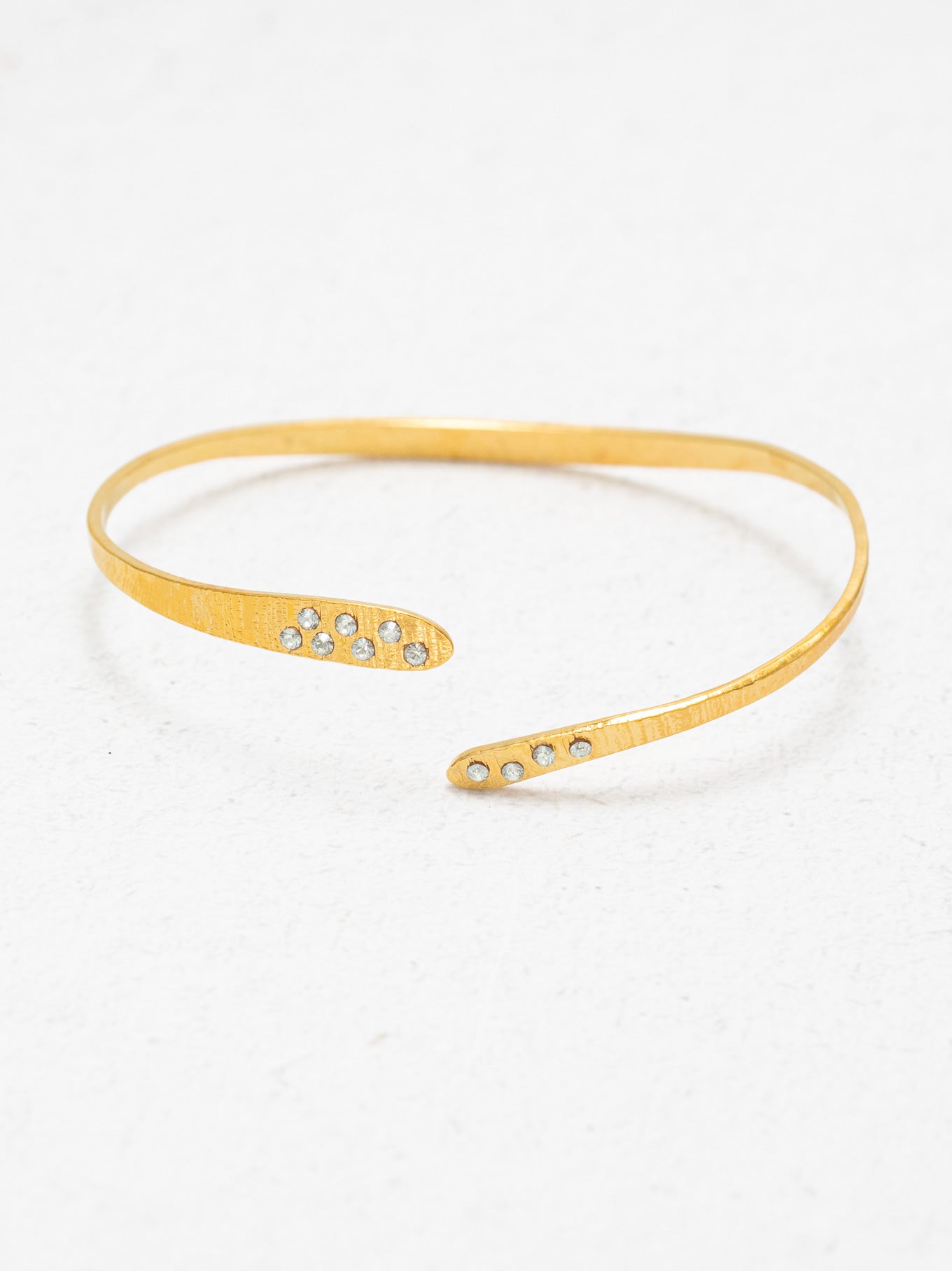 Zara Cuff: Sleek Golden Bracelet with Crystal Stones – Holly Yashi