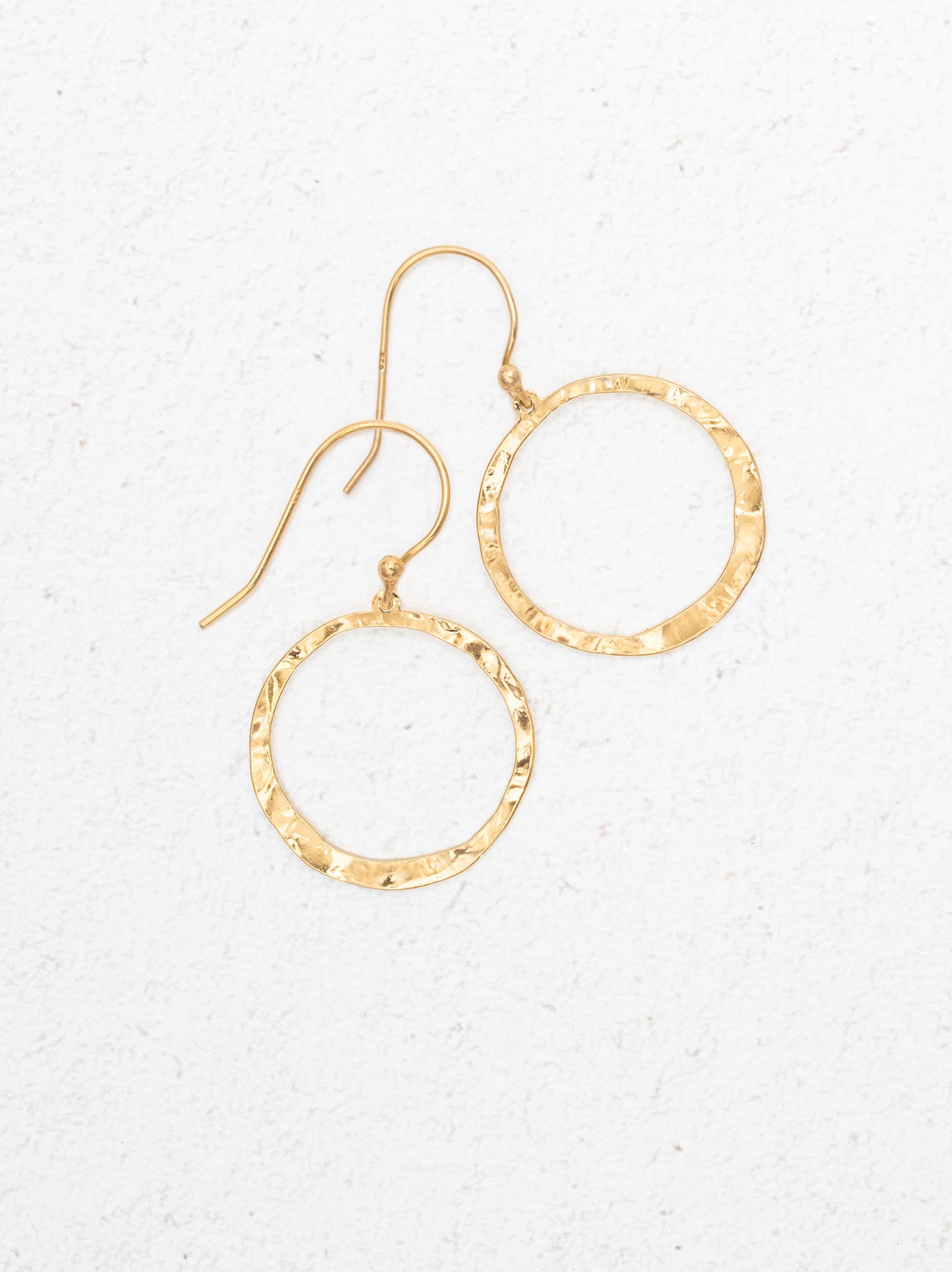 Connie Petite Hoop Earrings - Classic Hand-Hammered Style – Holly