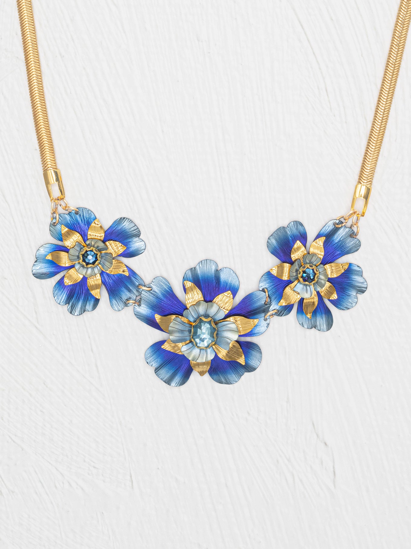 Bountiful Bloom Necklace | Handcrafted metal, niobium, and glass
