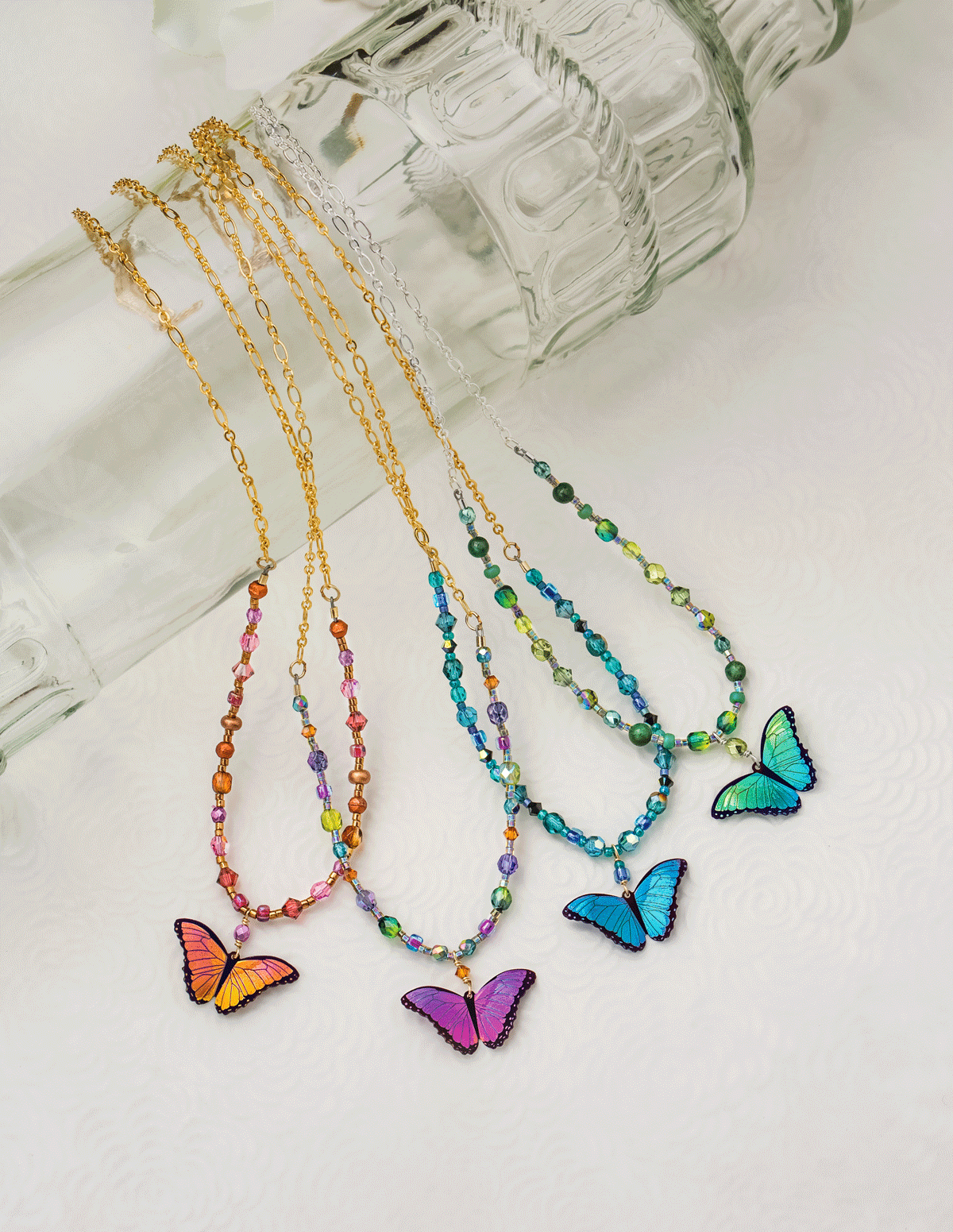 Bella Butterfly Beaded Necklace