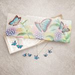 Dancing Butterfly Long Capiz Shell Box C157150
