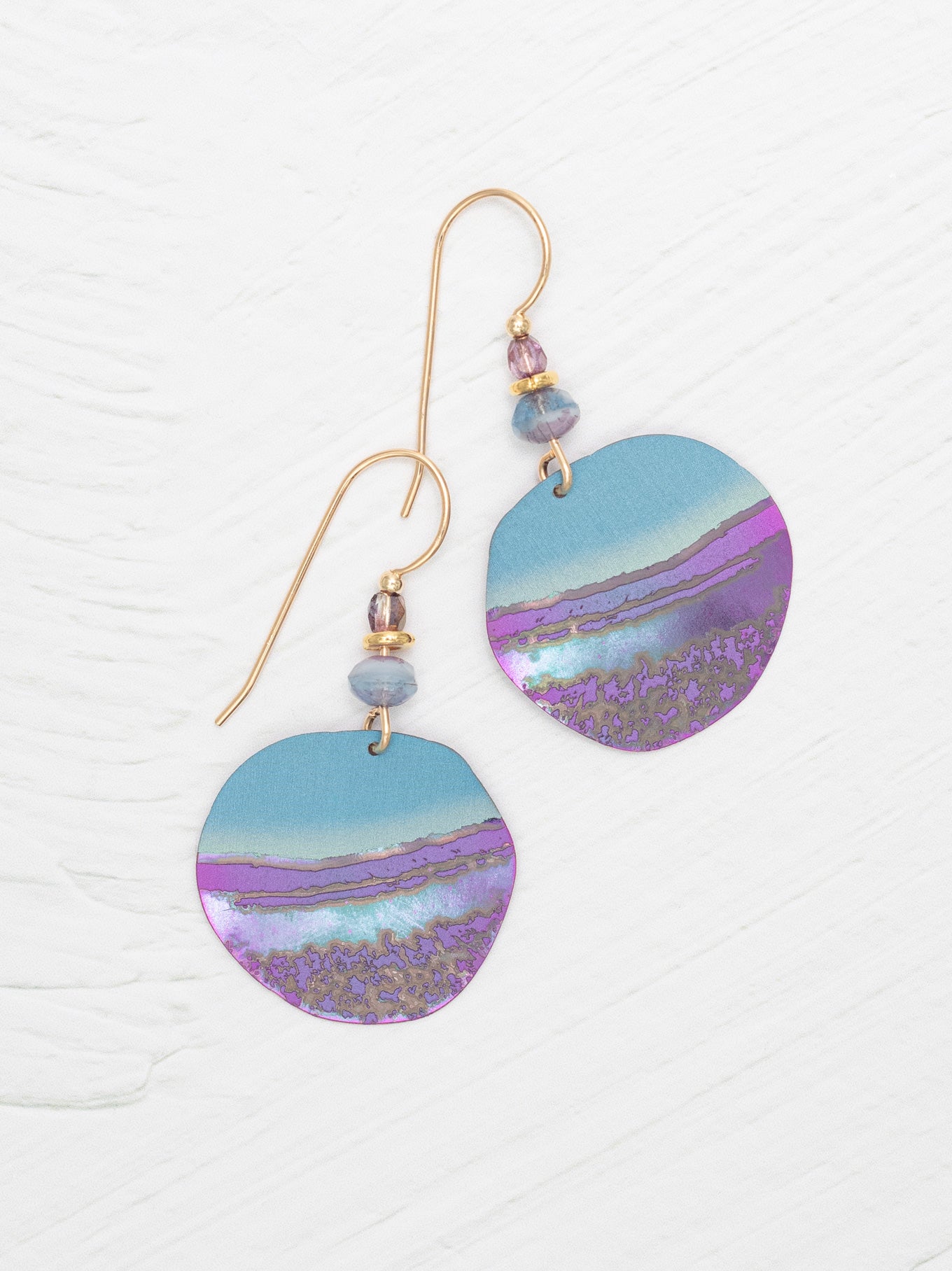 Rip Tide niobium earrings are splashed with beach-chic