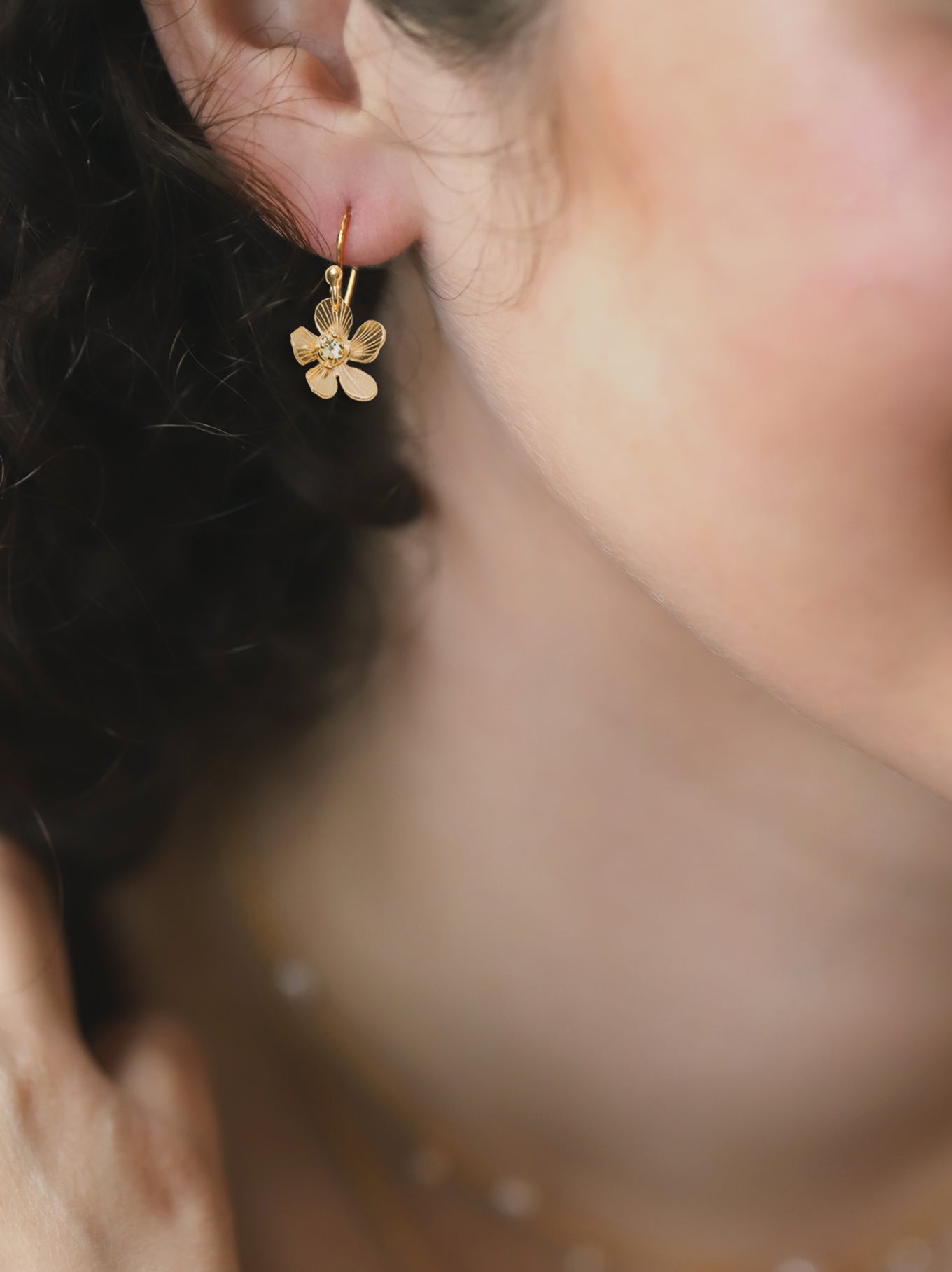 Petite Plumeria Drop Earrings C144531
