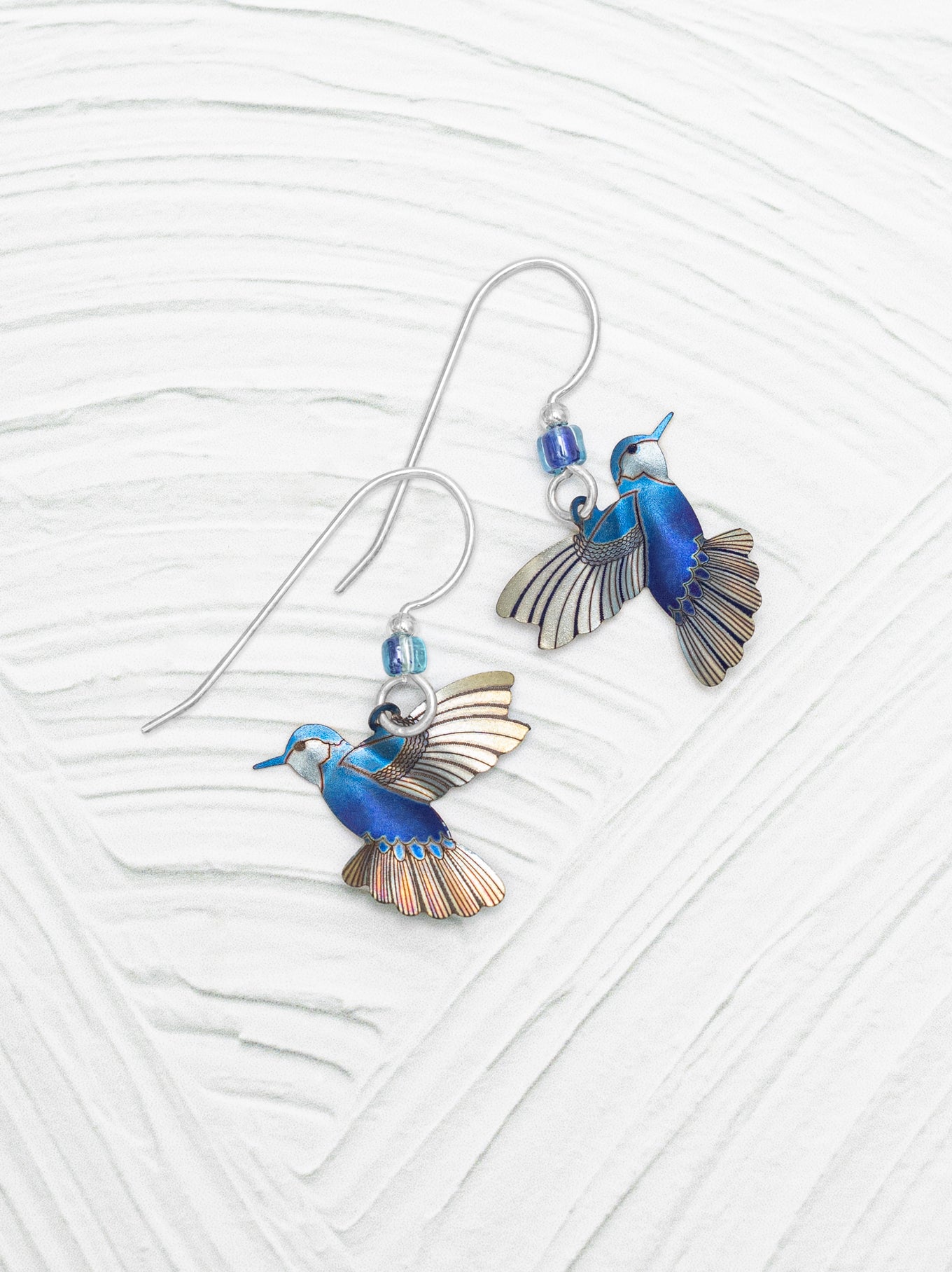 Picaflor Earrings - Artfully Detailed Hand-Colored Niobium