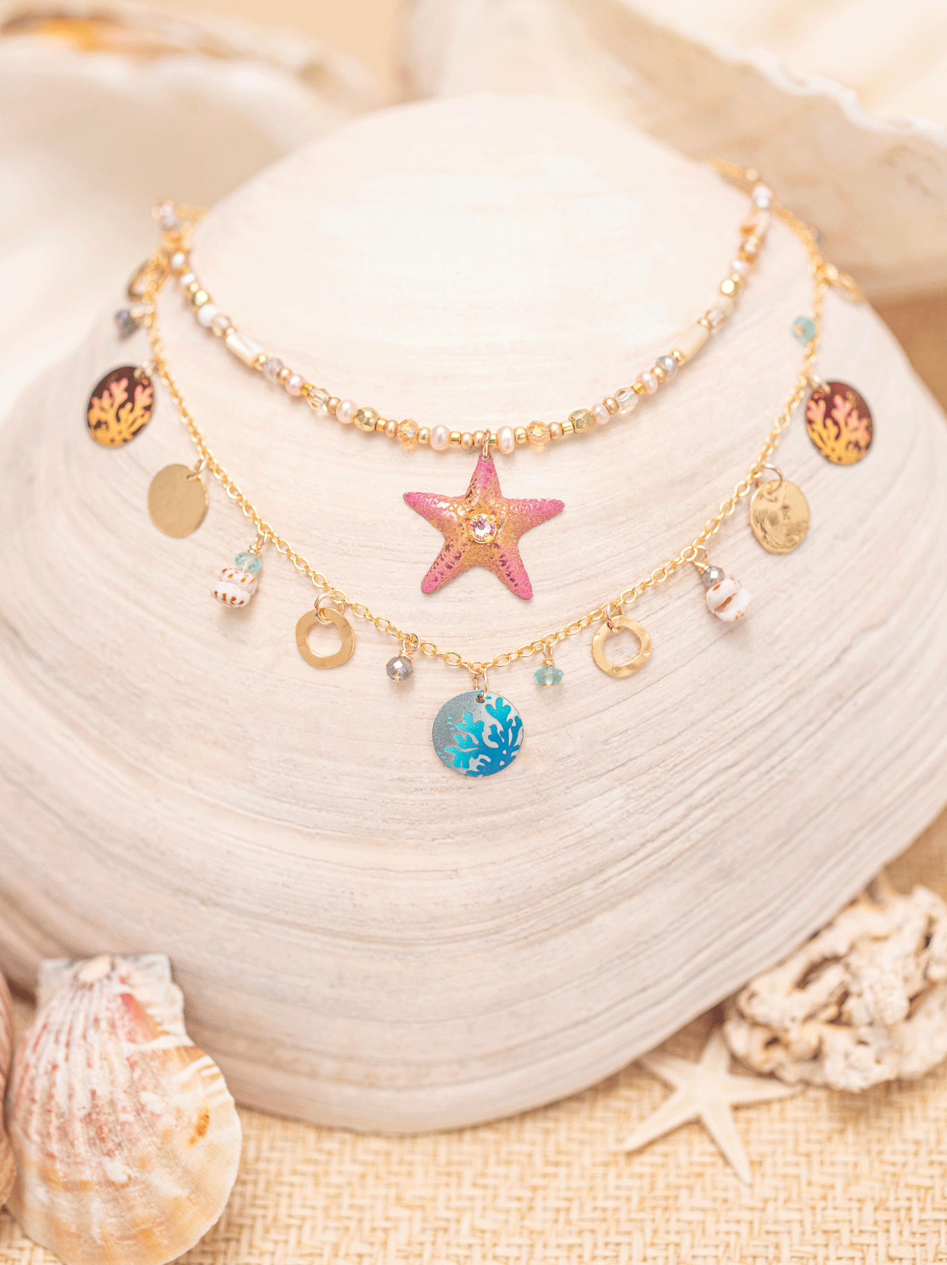 The Coral Reef Necklace offers treasures you'll find beneath the ...