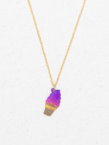 Ice Cream Cone Pendant | Colorful Niobium Kids' Jewelry – Holly Yashi