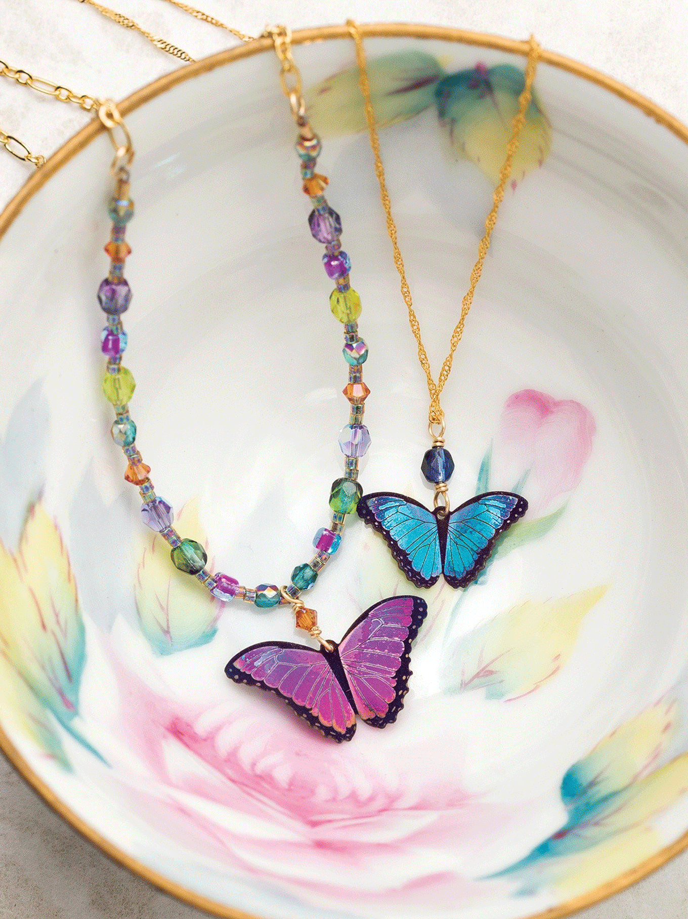 Bella Butterfly Beaded Necklace C143325