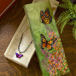 Butterfly Garden Long Capiz Shell Box C147611