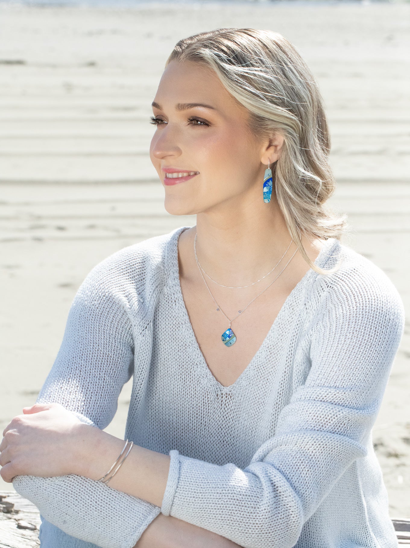Lani Necklace - Multi-strand necklace features delicate crystals