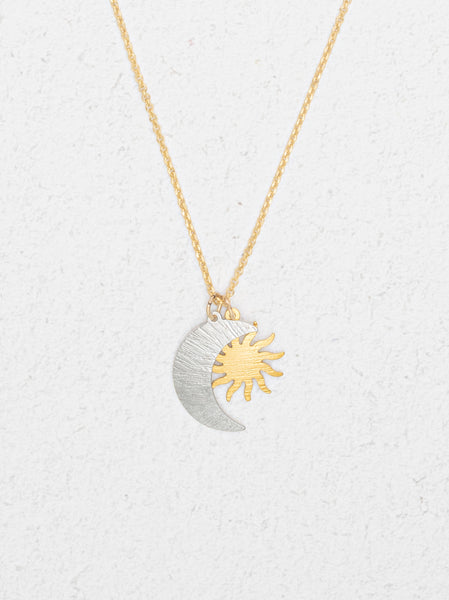 オルゴナイト ネックレス Sun & Moon ❤︎ ホワイト Sun and Moon Pendant Necklace – Holly Yashi