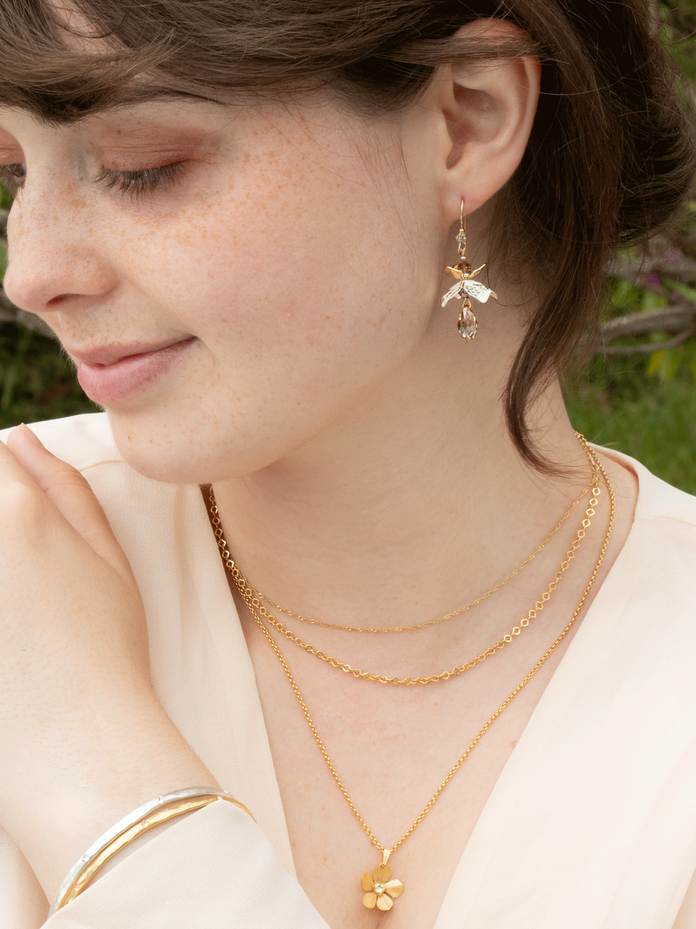 Plumeria Drop Necklace C146355