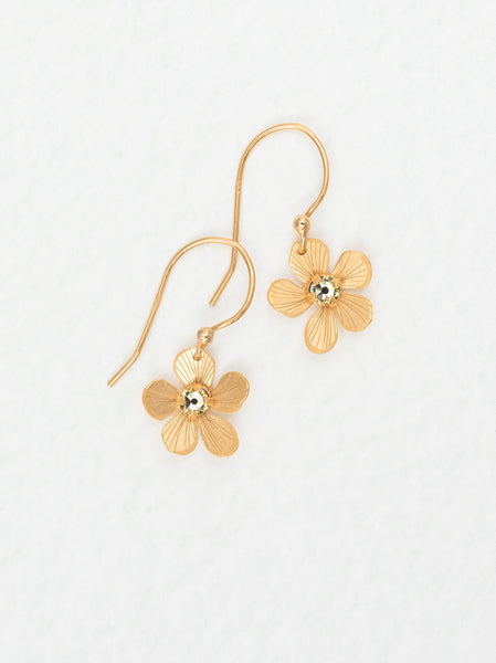 Petite Plumeria Drop Earrings - Handcrafted Artisan Jewelry