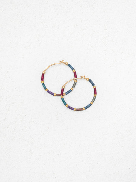 Sierra Hoop Earrings | Gold & Niobium Coil Statement Hoops – Holly