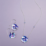 Garden Pansy Drop Earrings C146311