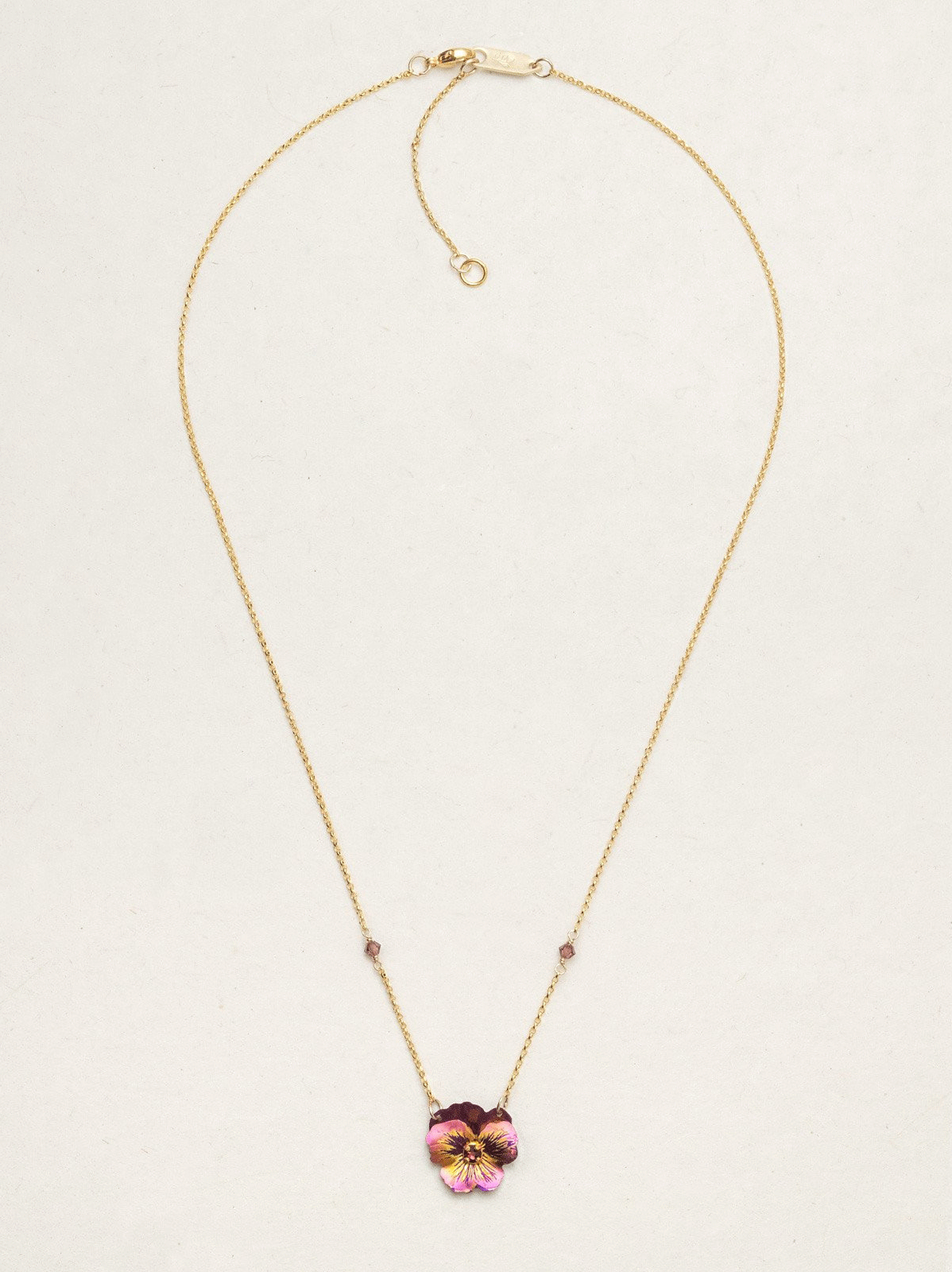 Garden Pansy Pendant Necklace C146330