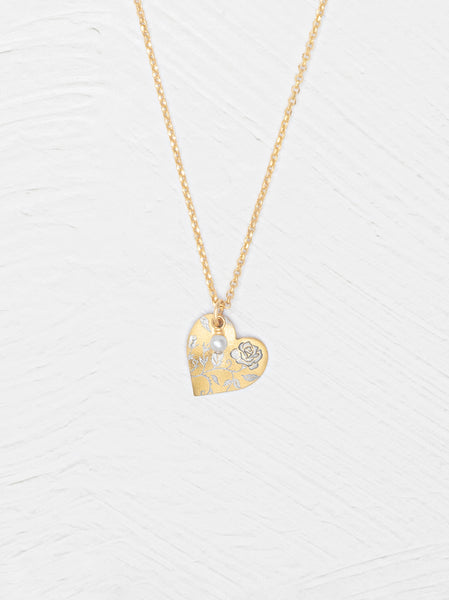 Budding Heart Necklace | Niobium floral heart pendant – Holly Yashi