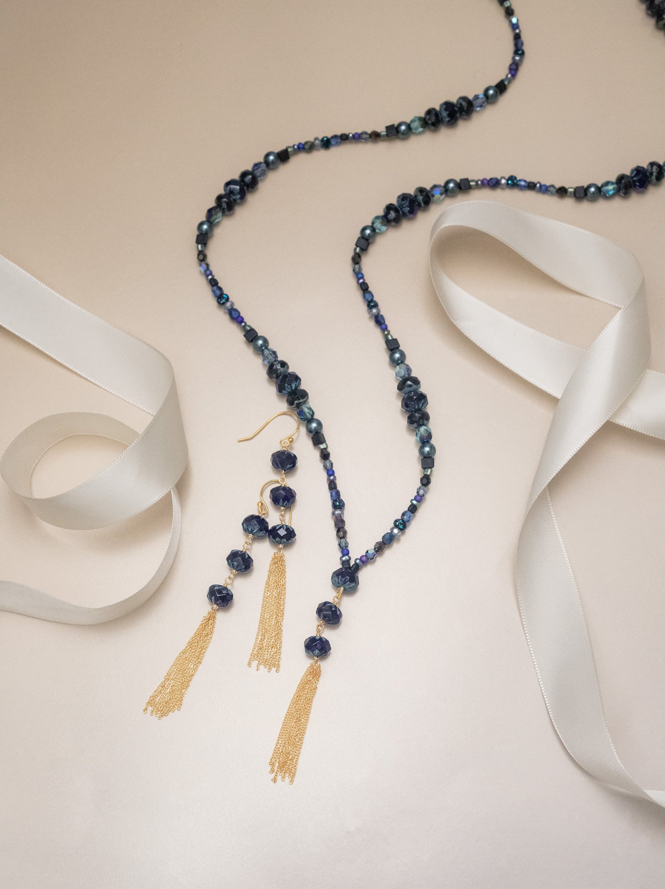 Sheba Beaded Fringe Necklace C466677