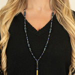 Sheba Beaded Fringe Necklace C466261