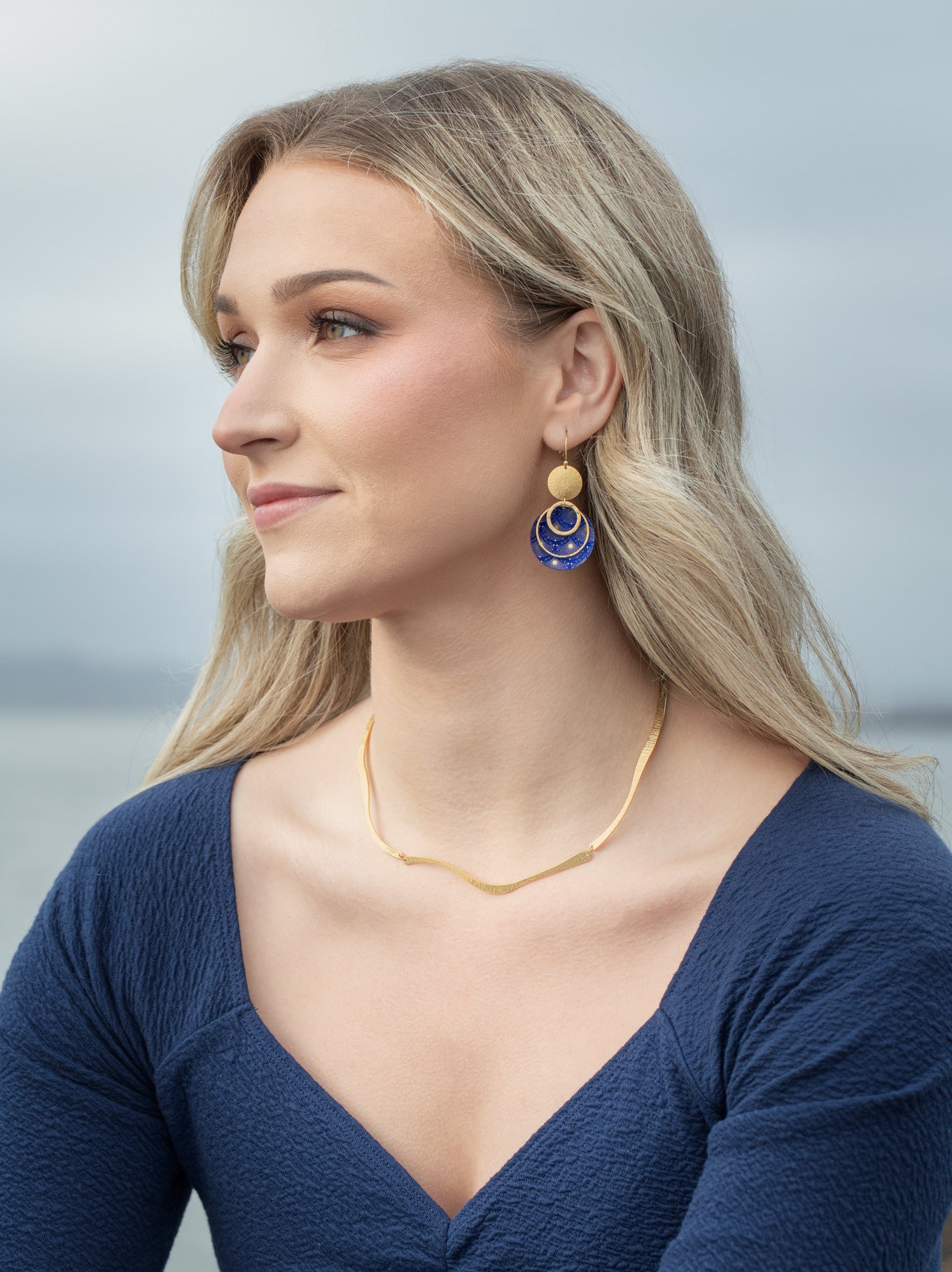 Atlas Earrings: Cosmic gold and niobium discs – Holly Yashi