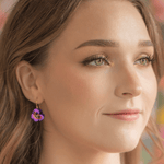 Garden Pansy Drop Earrings C146314