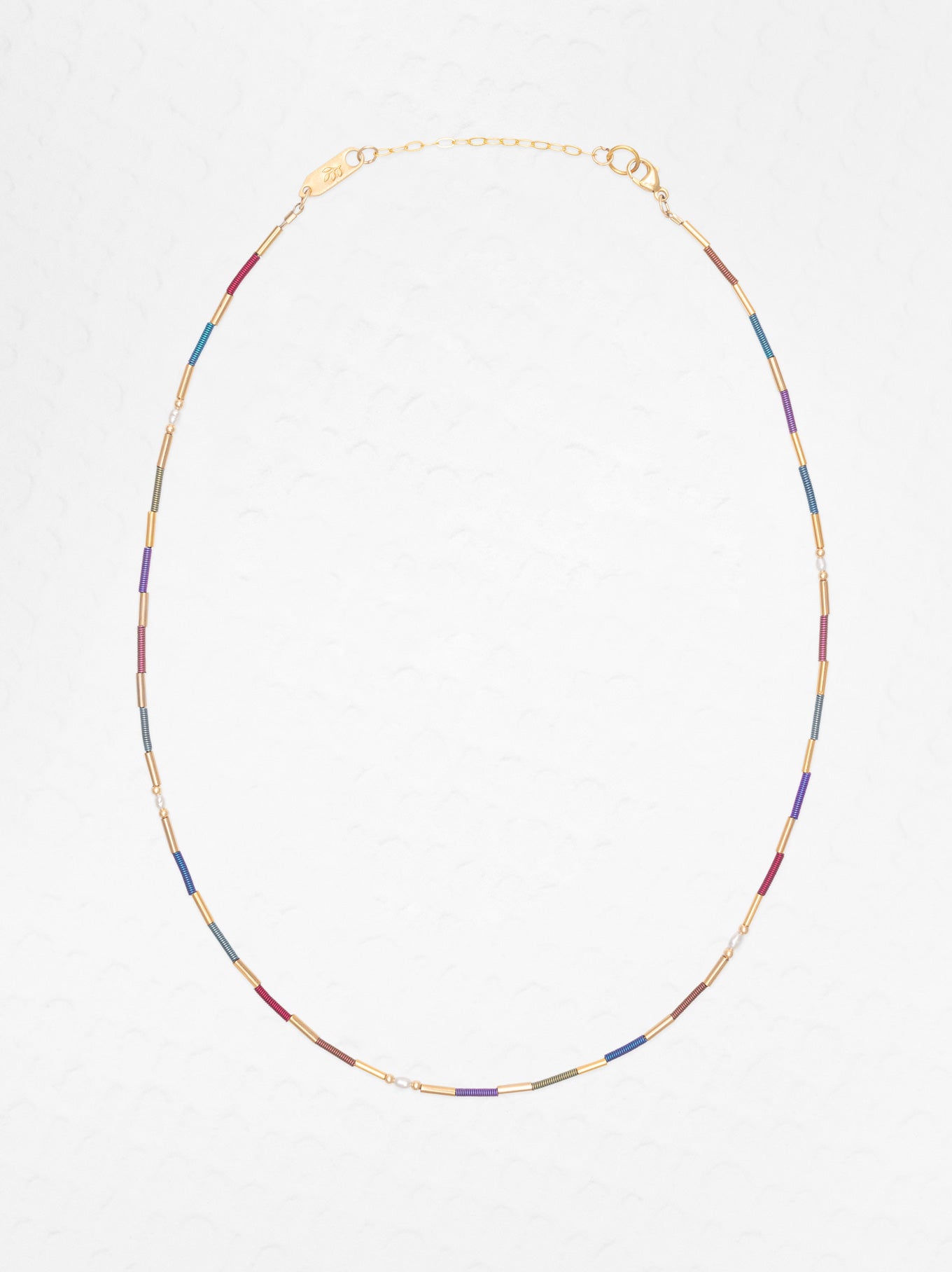 Merida Chain Necklace | Gold & Niobium Coil Statement Piece