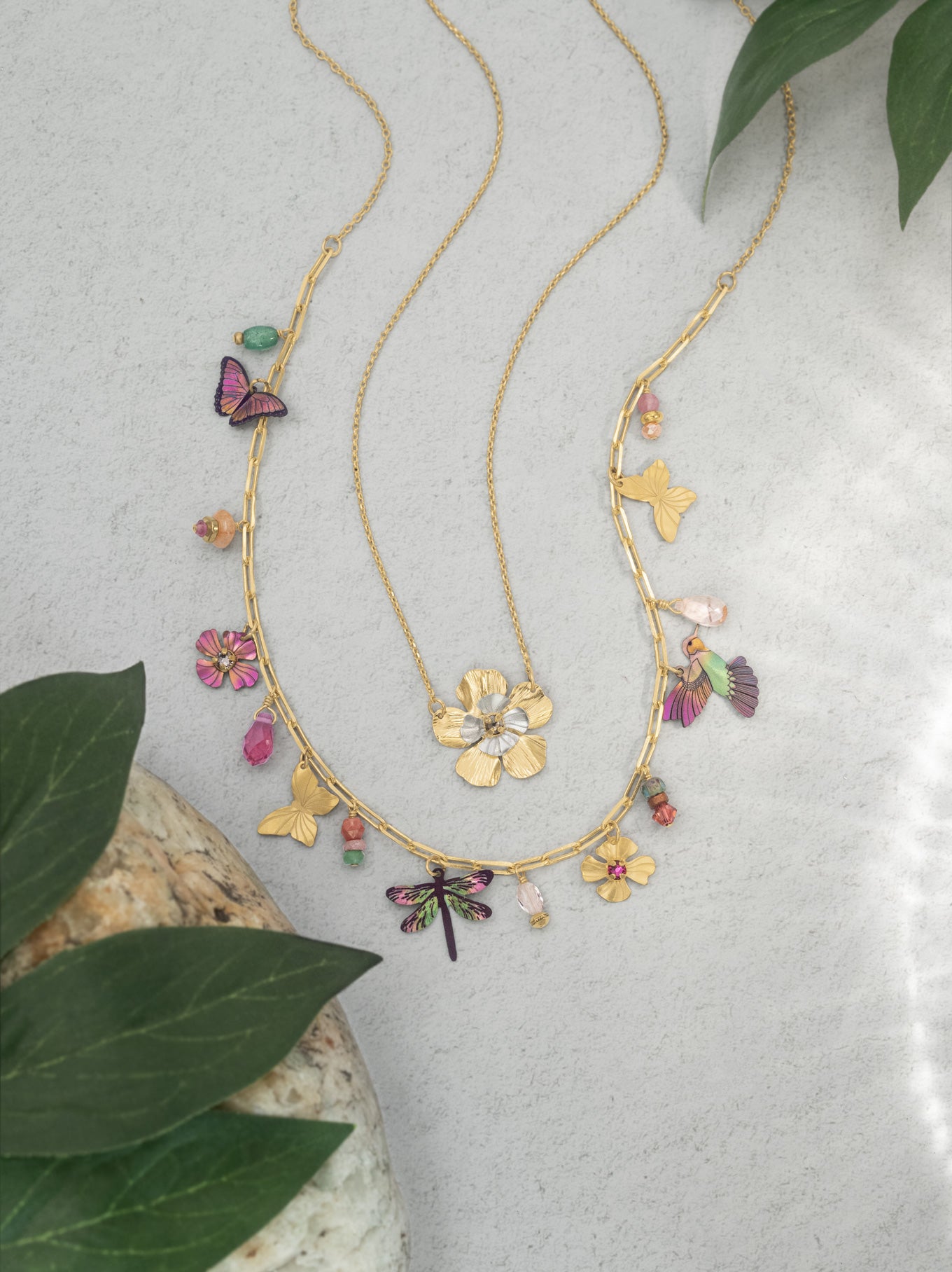 Garden Whimsy Charm Necklace C674220