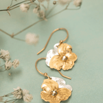 Garden Pansy Drop Earrings C146308